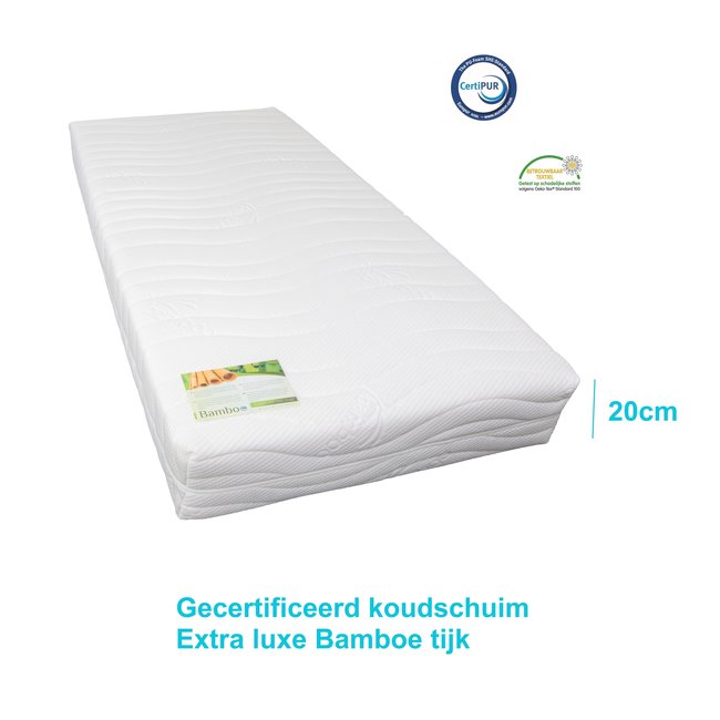 Ecosleep HR50 Bamboe koudschuim matras - ca. dikte 20cm