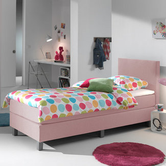 Boxspring Mila Roze 1-persoons ( 90x200 cm)