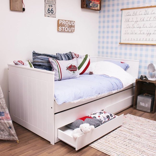 Lilli Furniture Bedbank Nanne met slaap- en opberglades