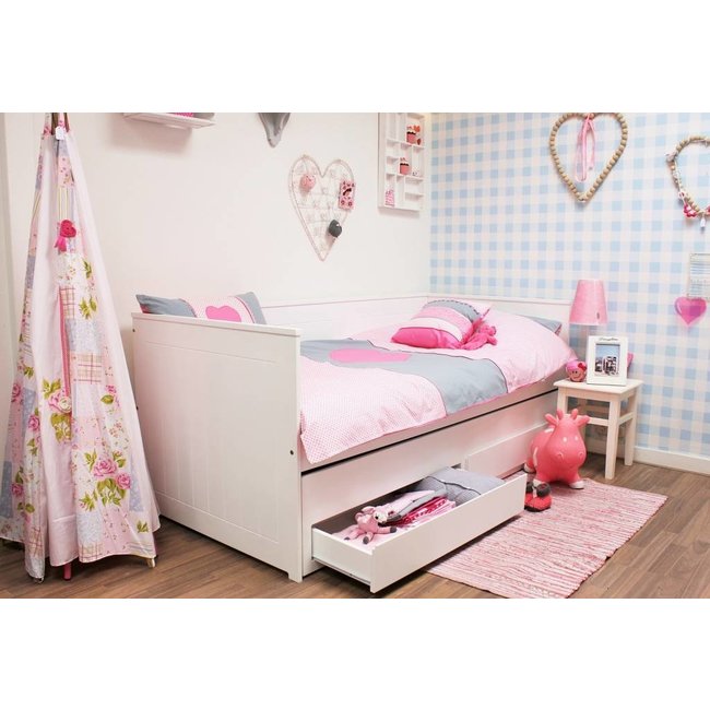 Lilli Furniture Bedbank Nanne met slaap- en opberglades