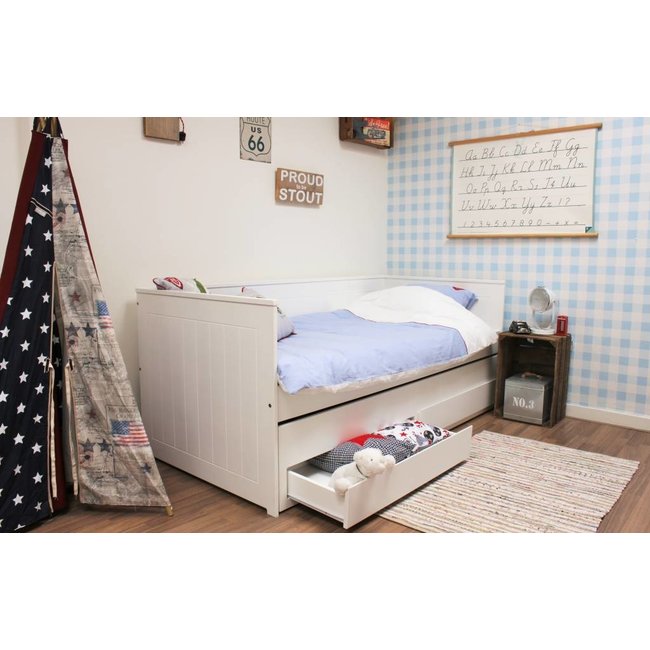 Lilli Furniture Bedbank Nanne met slaap- en opberglades