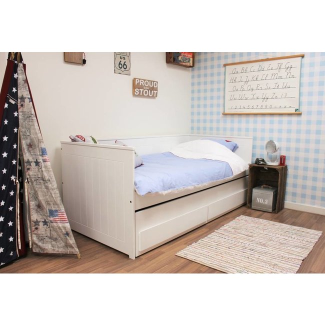 Lilli Furniture Bedbank Nanne met slaap- en opberglades