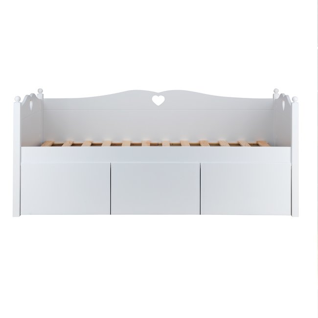 Lilli Furniture Bedbank Emma met 3 mega grote lades wit