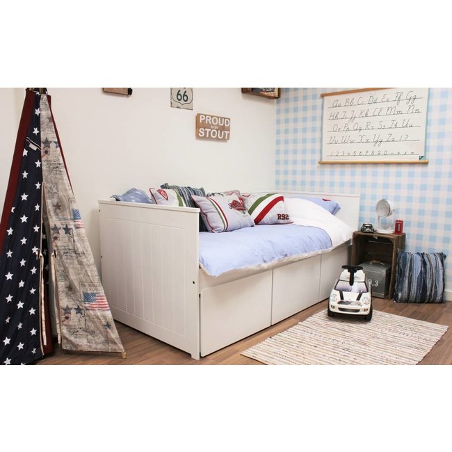 Lilli Furniture Bedbank Nanne met 3 SUPER grote lades