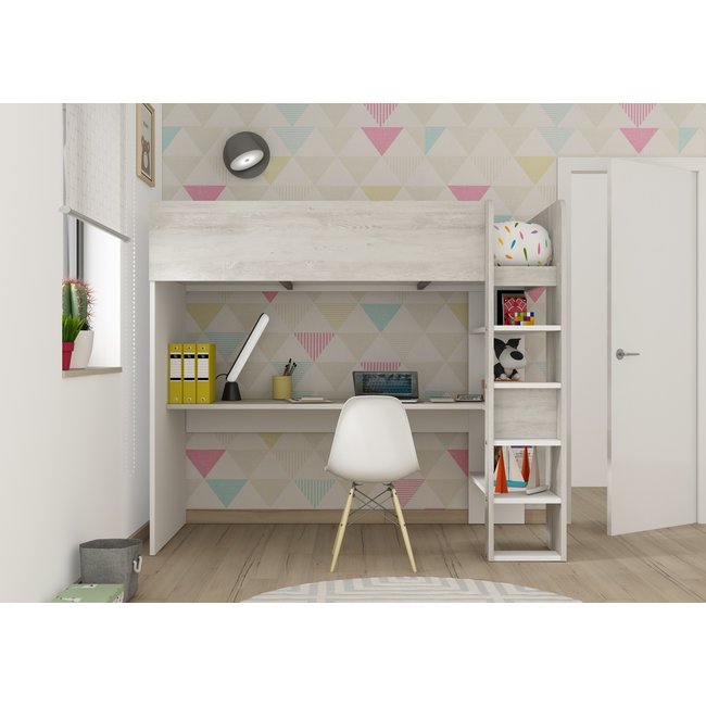 Trasman Jules Hoogslaper Basic - Wit & Grijs eiken