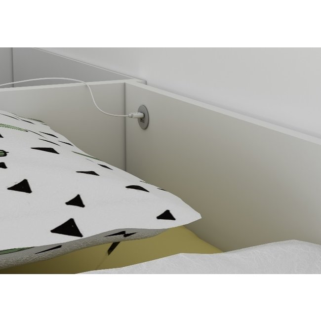 Trasman Jules Hoogslaper Basic - Wit & Grijs eiken