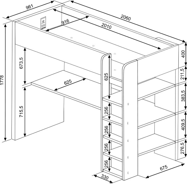 Trasman - slaper Jet - 90x200 - Roze