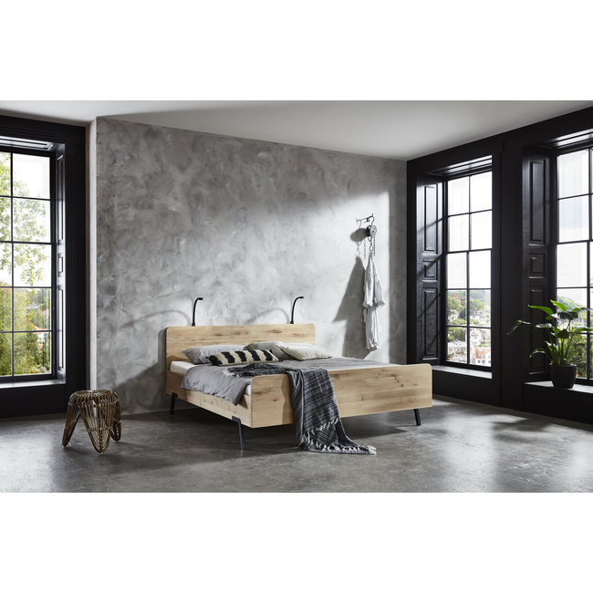 Key West Industrieel design bed Lotus -  Massief eiken