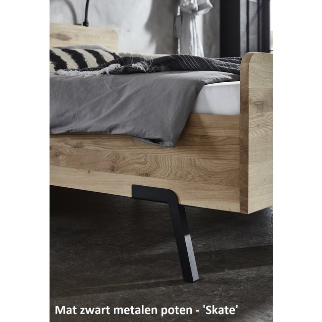Key West Industrieel design bed Lotus -  Massief eiken
