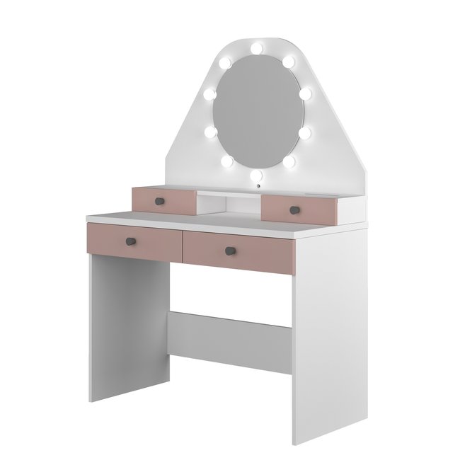 Trasman Kaptafel Vanity Star - Make-up tafel - Roze/wit
