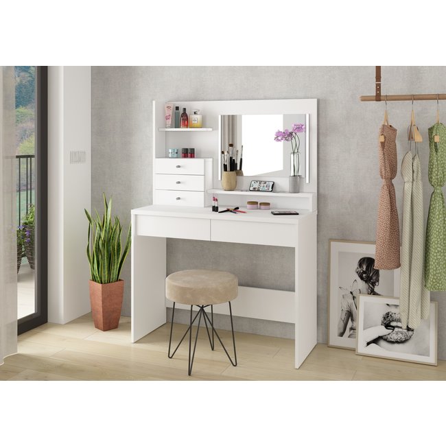 Trasman Kaptafel Vanity Basic - Make-up tafel - Wit