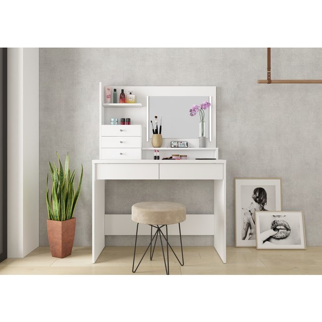 Trasman Kaptafel Vanity Basic - Make-up tafel - Wit