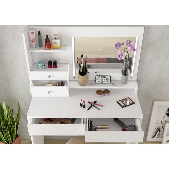 Trasman Kaptafel Vanity Basic - Make-up tafel - Wit