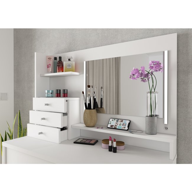 Trasman Kaptafel Vanity Basic - Make-up tafel - Wit