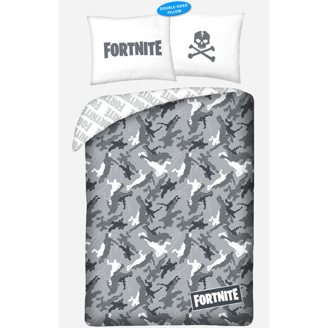 Fortnite Dekbedovertrek, Dance Camo - 140 x 200 + 70 x 90 cm - Katoen