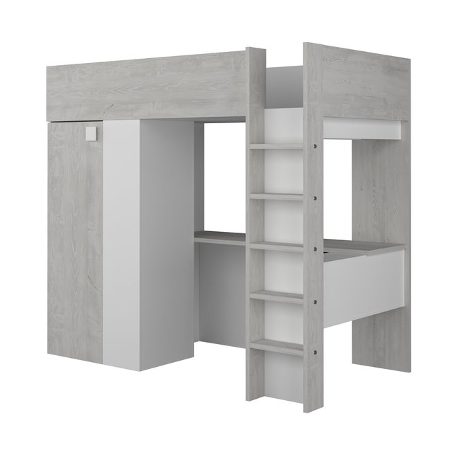 Trasman Hoogslaper Studio Grijs eiken/wit