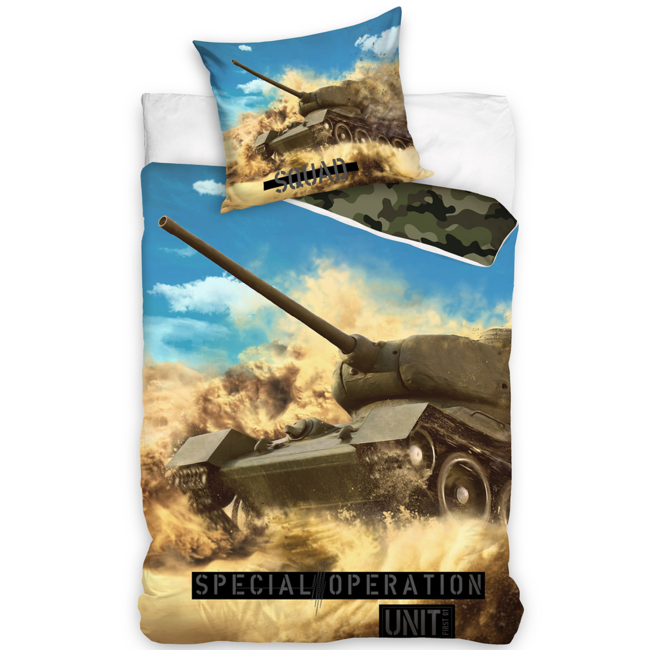 Tank Dekbedovertrek Special Operations Unit  - 140  x 200 cm + 60 x 70 cm - Katoen