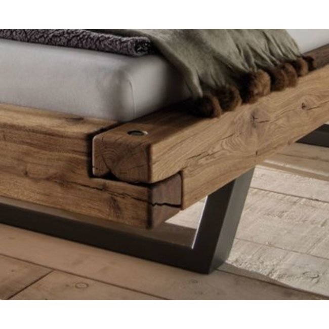TPT Möbel Balkenbed Space - massief geolied wild eiken