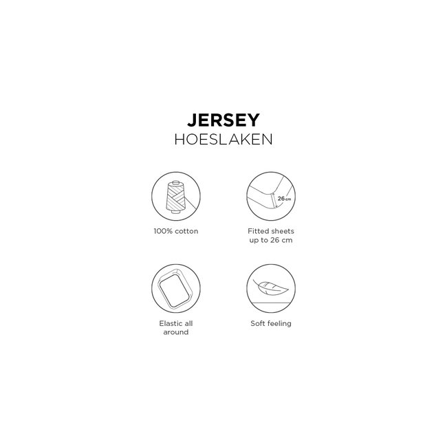Beddinghouse Hoeslaken Jersey katoen Beddinghouse   - Zwart