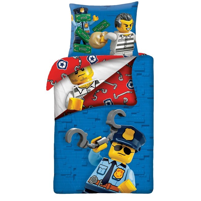 Lego Dekbedovertrek, Politie - 140 x 200 cm + 70 x 90 cm - Katoen