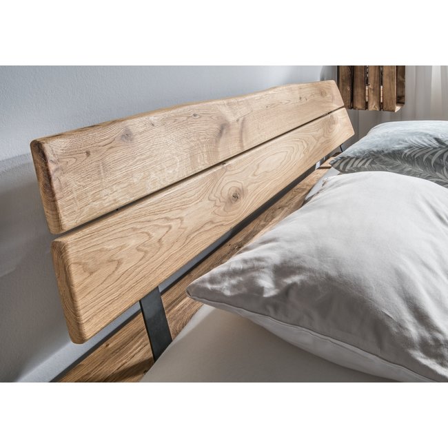 TPT Möbel Industrieel Balkenbed Jeno - massief geolied wild eiken