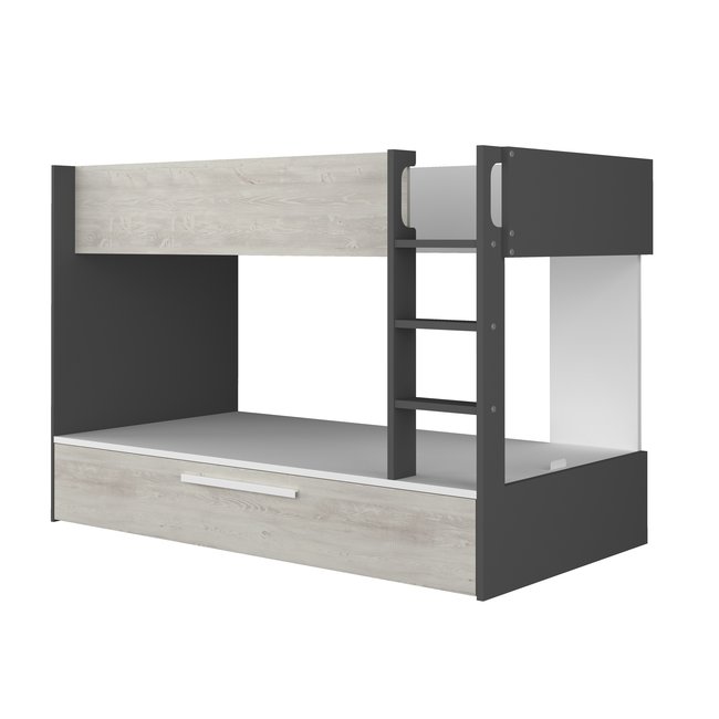 Trasman Stapelbed Jules Antraciet met slaaplade