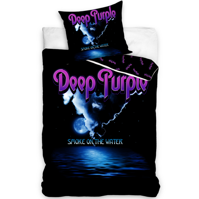 Deep Purple Dekbedovertrek Smoke on the Water - 140  x 200 cm + 70 x 90 cm - Katoen