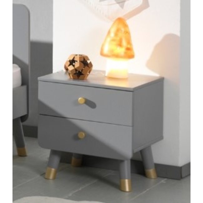 Vipack Kinderbed Billy - tijdloos grijs - 90x200