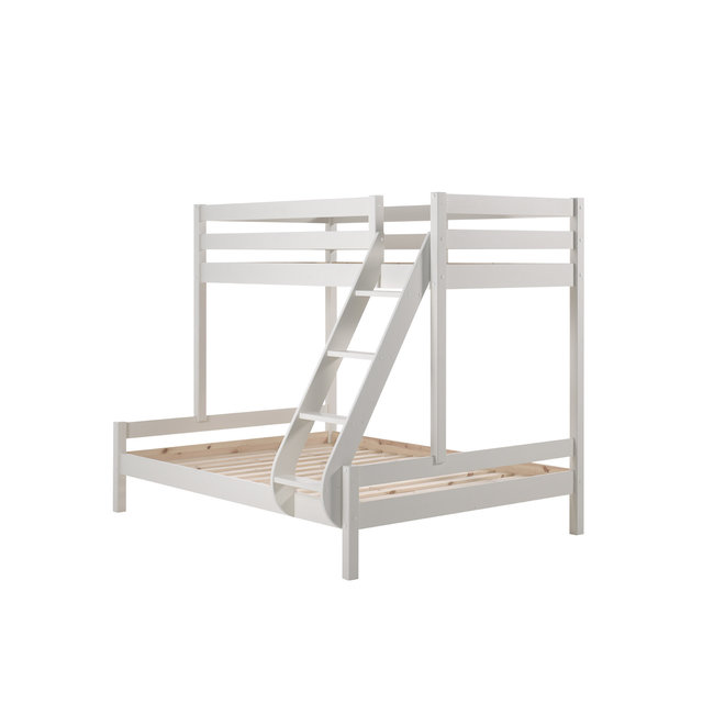 Vipack Stapelbed familiebed Martin Wit  3 pers. 90/ 140 x 200 cm