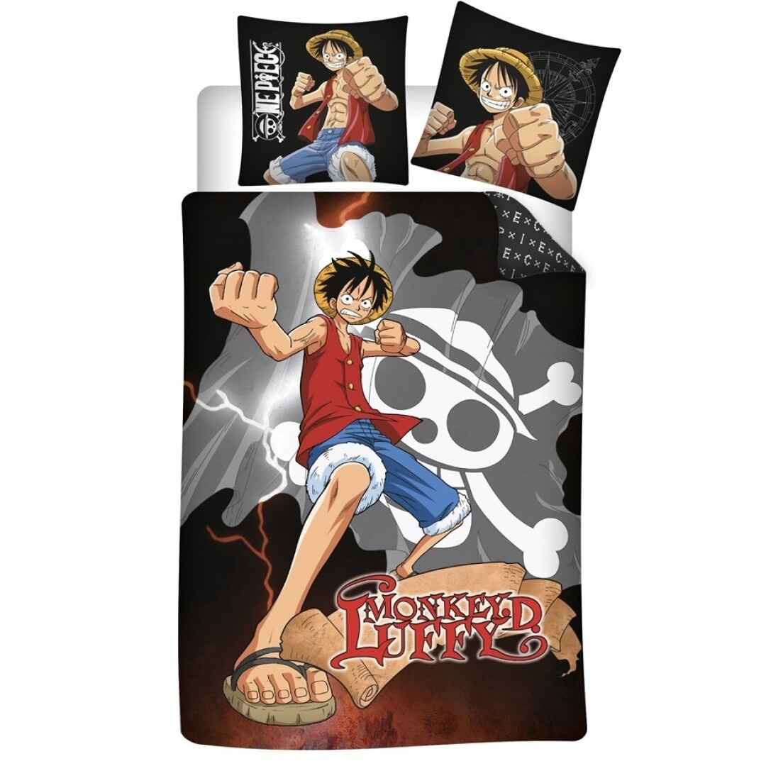 One Piece Dekbedovertrek Monkey D. Luffy - Eenpersoons - 140 x 200 cm - Katoen