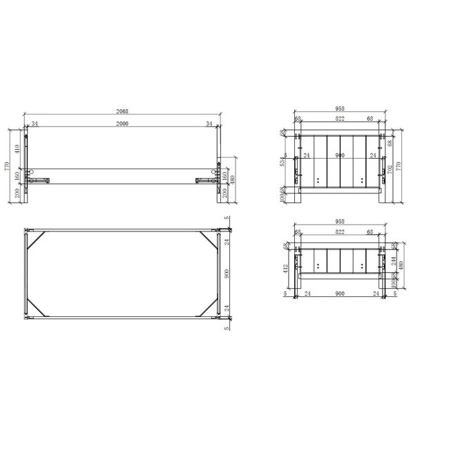 Vipack Vipack Kinderbed Erik-  Wit -  90x200 cm