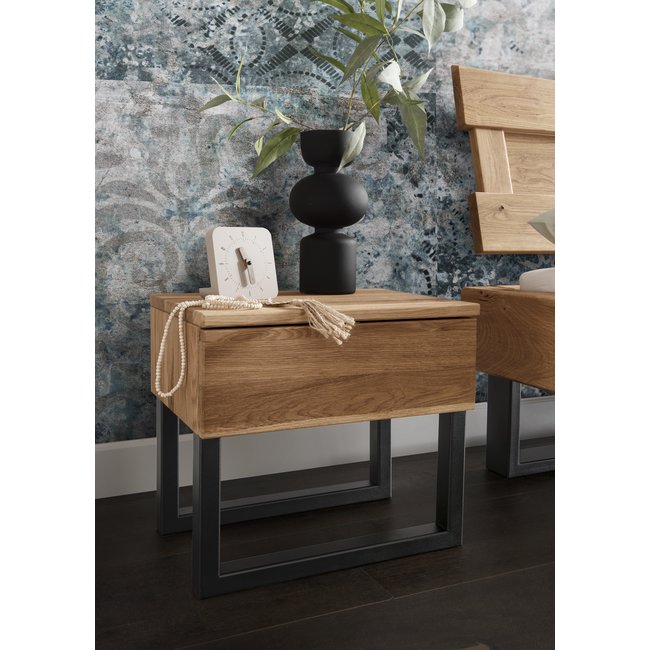 TPT Möbel Balkenbed New York incl. LED verlichting - massief geolied wild eiken