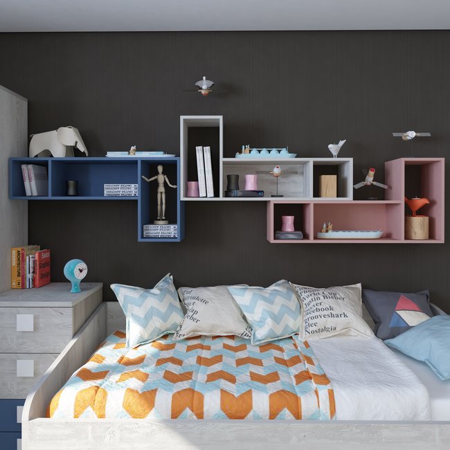 Trasman Stapelbed Jules roze met slaaplade