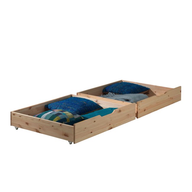 Vipack Stapelbed Pino Natuur gelakt - 140 cm hoog