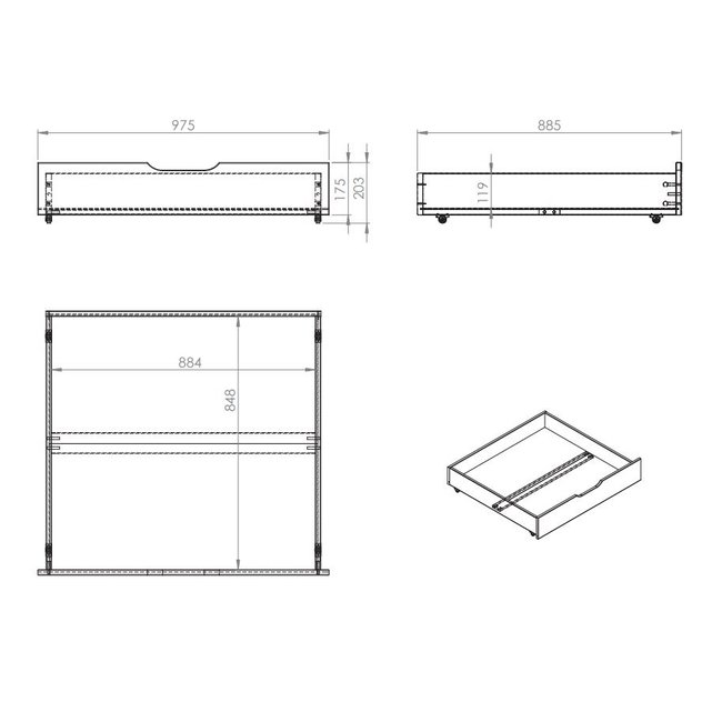 Vipack Stapelbed Pino Wit - 180 cm hoog