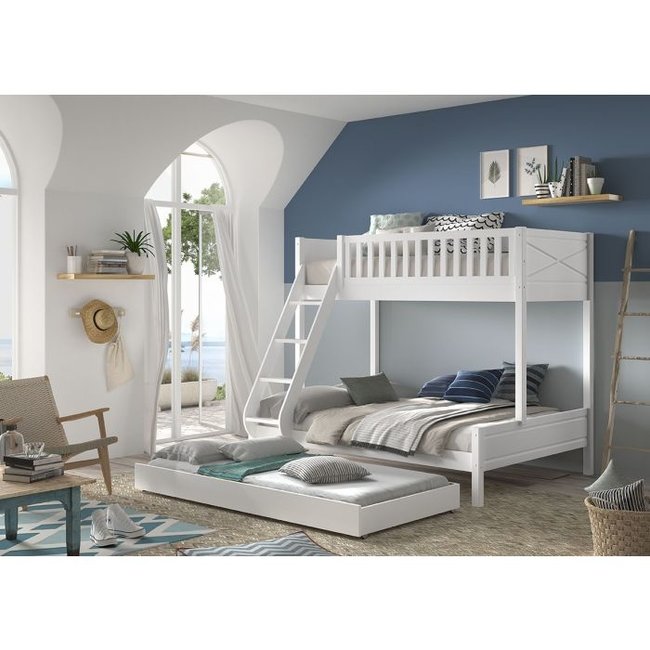 Vipack Stapelbed familiebed Scott 3 pers. 90/ 140 x 200 cm