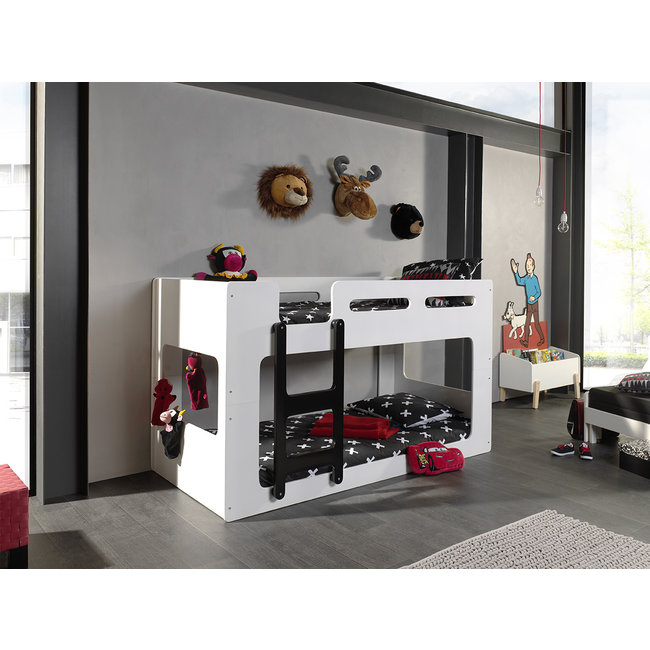 Vipack Stapelbed Luca Wit 90x200 - 120 cm hoog