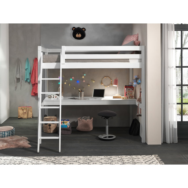 Vipack Hoogslaper Pino 140 x 200 cm - Wit