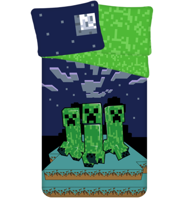 Minecraft Dekbedovertrek Sssleep Tight - 140 x 200 cm - Katoen (70 x 90 cm)