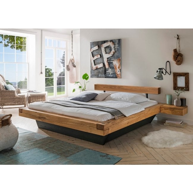 TPT Möbel Industrieel Balkenbed Star - massief geolied wild eiken