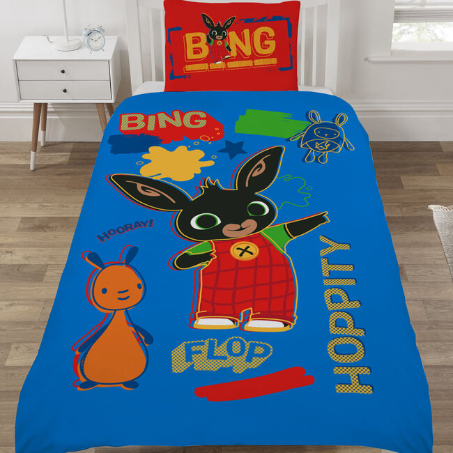 Bing Bunny Dekbedovertrek, Rebel Rules - 135 x 200 + 50 x 75 - Polycotton