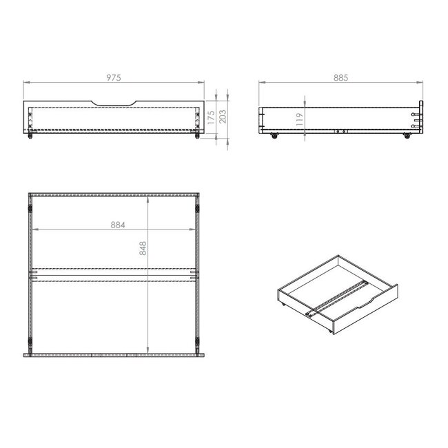 Vipack Stapelbed Pino Natuur - 160 cm hoog  - 90x200 cm