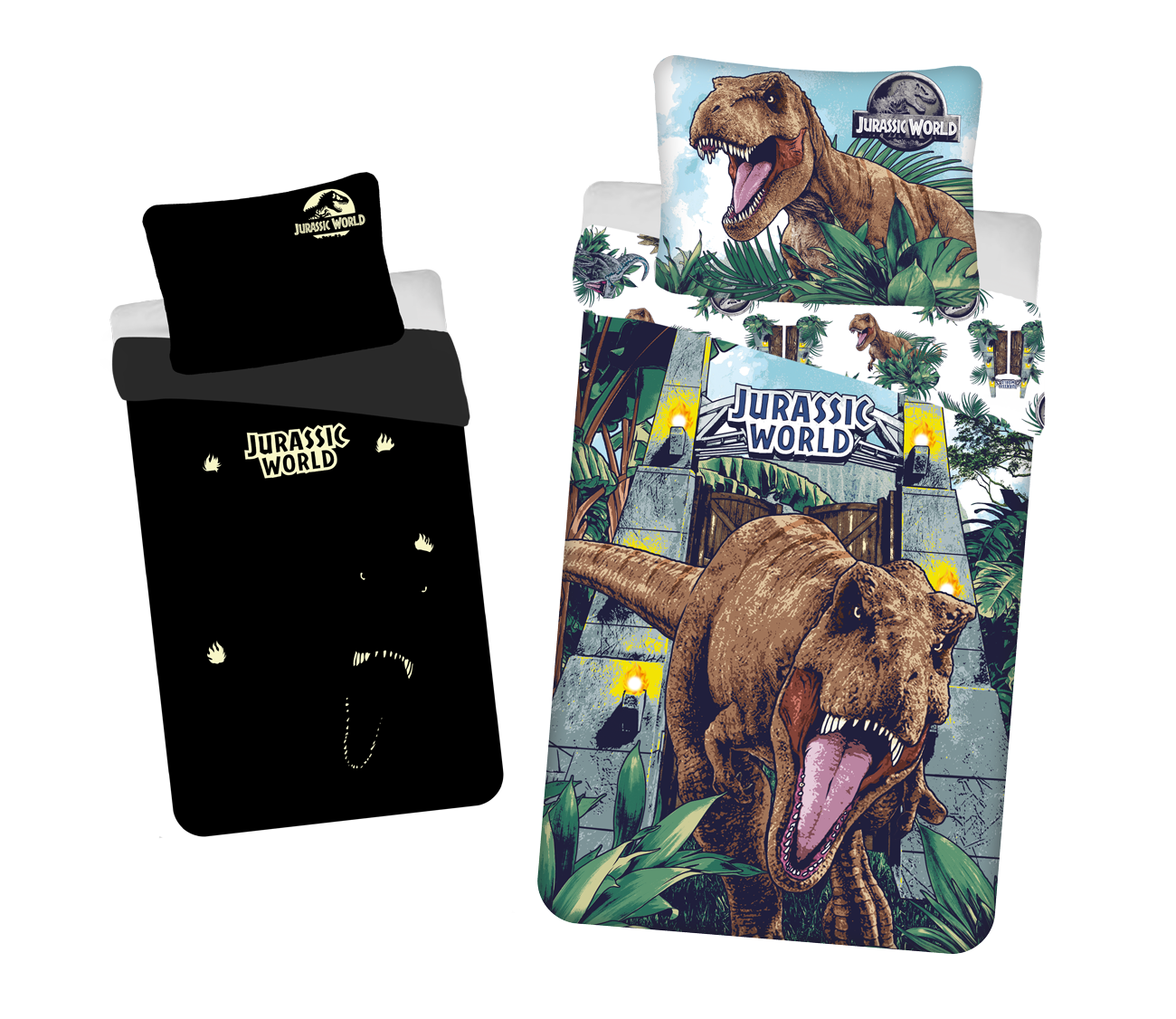 Jurassic World Dekbedovertrek Roar Glow in the Dark - Eenpersoons - 140 x 200 cm - Katoen