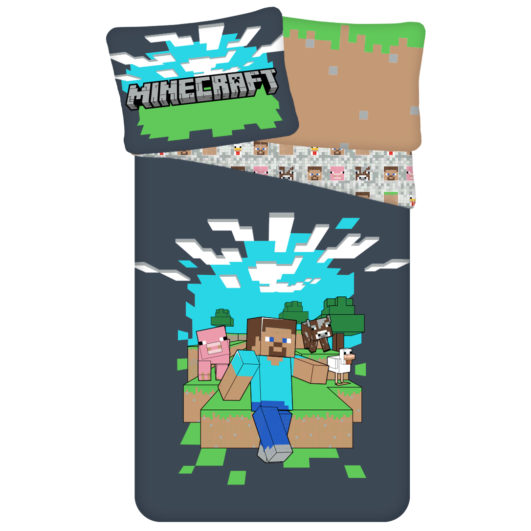 Minecraft Dekbedovertrek Adventure - Eenpersoons - 140 x 200 cm - Katoen