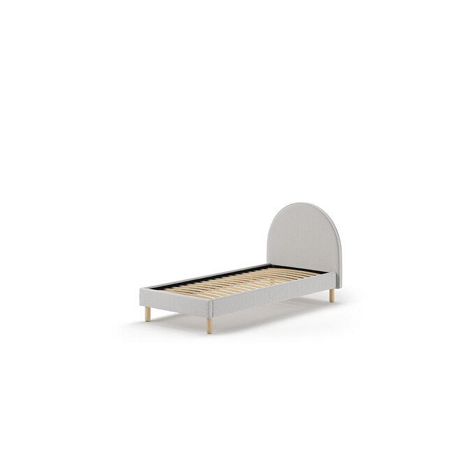 Vipack Bed Moon Bouclé 90x200 cm- Grijs