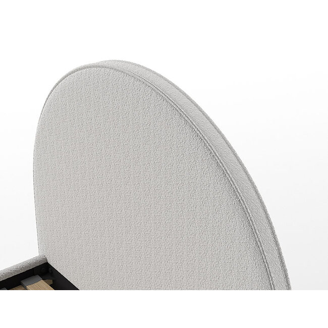 Vipack Bed Moon Bouclé 90x200 cm- Grijs