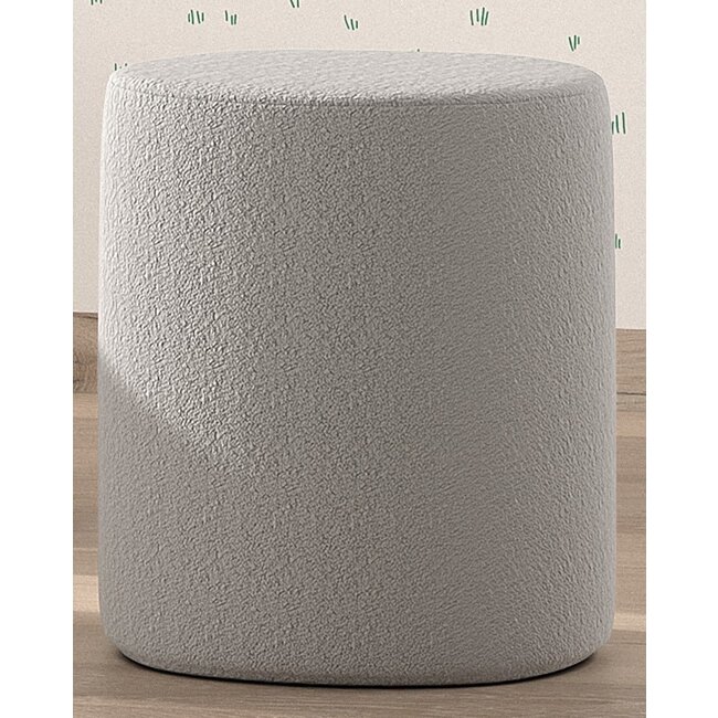 Vipack Bed Moon Bouclé 90x200 cm- Grijs