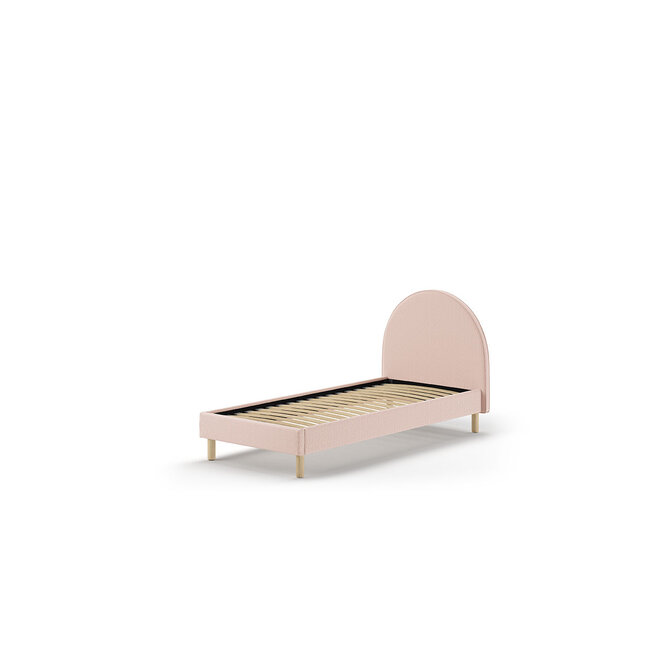 Vipack Bed Moon Bouclé 90x200 cm- Roze