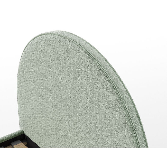 Vipack Bed Moon Bouclé 90x200 cm- Groen