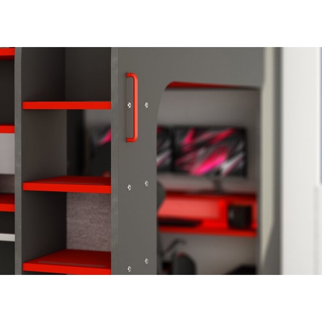 Trasman Hoogslaper The Cube Gamingbed 120x200 - Antraciet